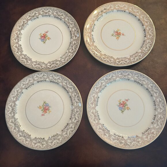 1939 Paden City Pottery Set of 4 Salad plates 7 3/8 inch USA - Picture 1 of 11